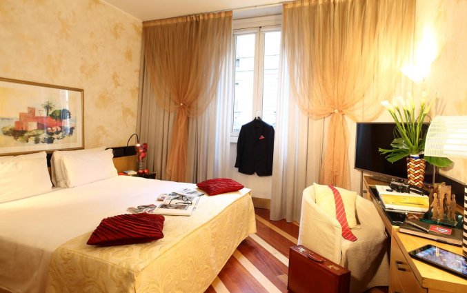 Tweepersoonskamer van Hotel Sanpi Milaan